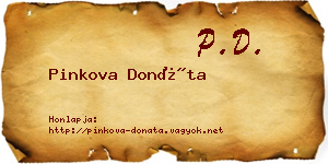 Pinkova Donáta névjegykártya